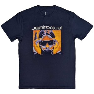 Jamiroquai - Orange Glow Uni Navy T-Shirt in the group MERCHANDISE / T-shirt / Pop-Rock at Bengans Skivbutik AB (5586768r)