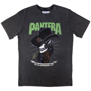 Pantera - Skeleton Cowboy Stone Wash Uni Char T-Shirt in the group MERCHANDISE / T-shirt / Hårdrock at Bengans Skivbutik AB (5586778r)