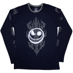 The Nightmare Before Christmas - Flaming Jack  Uni Navy Longsleeve in the group MERCHANDISE / T-shirt / Film-Musikal at Bengans Skivbutik AB (5586792r)