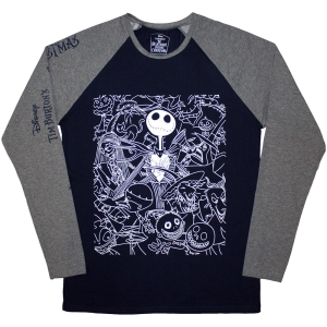 The Nightmare Before Christmas - Jack Crowd Uni Navy/Grey Longsleeve in the group MERCHANDISE / T-shirt / Film-Musikal at Bengans Skivbutik AB (5586798r)