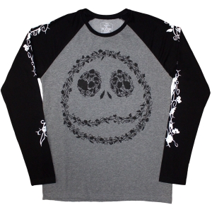 The Nightmare Before Christmas - Floral Jack Uni Grey/Bl Longsleeve in the group MERCHANDISE / T-shirt / Film-Musikal at Bengans Skivbutik AB (5586799r)