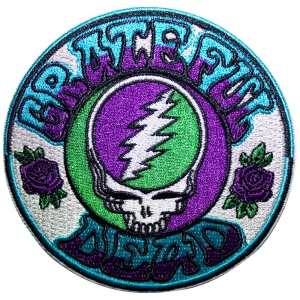 Grateful Dead - Steal Your Face Purple/Green Woven Patch in the group MERCHANDISE / Merch / Pop-Rock at Bengans Skivbutik AB (5587235)