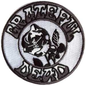 Grateful Dead - B&W Rose Woven Patch in the group MERCHANDISE / Merch / Pop-Rock at Bengans Skivbutik AB (5587236)