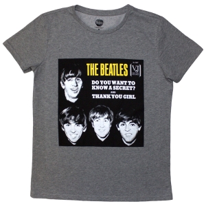 Beatles - Vj Sercret Sleeve Lady Grey T-Shirt in the group MERCHANDISE / T-shirt / Pop-Rock at Bengans Skivbutik AB (5587251r)