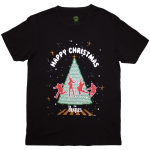 Beatles - Christmas Tree Uni Bl T-Shirt in the group MERCHANDISE / T-shirt / Pop-Rock at Bengans Skivbutik AB (5587252r)