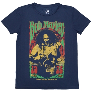 Bob Marley - 1978 Lady Denim T-Shirt in the group MERCHANDISE / T-shirt / Reggae at Bengans Skivbutik AB (5587253r)