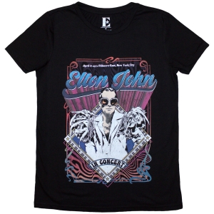 Elton John - Psych Vintage Lady Bl T-Shirt in the group MERCHANDISE / T-shirt / Pop-Rock at Bengans Skivbutik AB (5587261r)