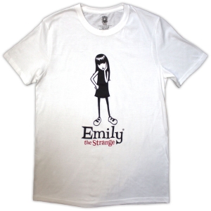 Emily The Strange - Emily Poses Uni Wht T-Shirt in the group MERCHANDISE / T-shirt / TV-serie at Bengans Skivbutik AB (5587265r)