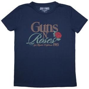 Guns N Roses - California 1985 Lady Denim T-Shirt in the group MERCHANDISE / T-shirt / Hårdrock at Bengans Skivbutik AB (5587276r)