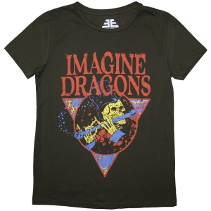 Imagine Dragons - Skeleton Flute Lady Green T-Shirt in the group MERCHANDISE / T-shirt / Pop-Rock at Bengans Skivbutik AB (5587277r)