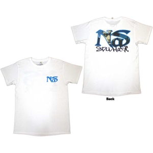 Nas - Still City Infill Uni Wht T-Shirt in the group MERCHANDISE / T-shirt / Hip Hop-Rap at Bengans Skivbutik AB (5587289r)