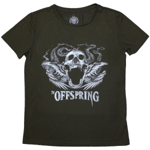 Offspring - Feathered Winged Skull Lady Green T-Shirt in the group MERCHANDISE / T-shirt / Punk at Bengans Skivbutik AB (5587292r)