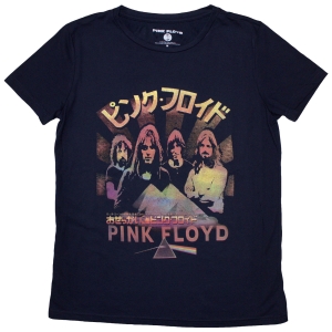 Pink Floyd - Japan Poster Lady Navy T-Shirt in the group MERCHANDISE / T-shirt / Pop-Rock at Bengans Skivbutik AB (5587296r)