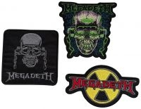 Megadeth - Patch 3 Set (Logo, Vic Rattle Head) in the group MERCHANDISE / Accessoarer / Kommande / Hårdrock at Bengans Skivbutik AB (5588098)