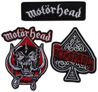 Motorhead - Patch 3 Set (Ace Of Spades, Logo, E in the group MERCHANDISE / Accessoarer / Kommande / Hårdrock at Bengans Skivbutik AB (5588099)