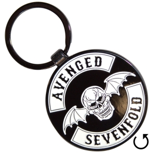 Avenged Sevenfold  - Deathbat Crest Double-Sided Keychain in the group MERCHANDISE / Merch / Nyheter / Pop-Rock at Bengans Skivbutik AB (5589209)