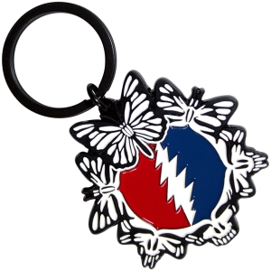 Grateful Dead - Steal Your Face Butterflies Keychain in the group MERCHANDISE / Merch / Nyheter / Pop-Rock at Bengans Skivbutik AB (5589230)