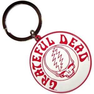 Grateful Dead - Steal Your Face Mono Red Keychain in the group MERCHANDISE / Merch / Nyheter / Pop-Rock at Bengans Skivbutik AB (5589236)