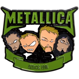 Metallica - Since 1981 Heads Pin Badge in the group MERCHANDISE / Merch / Nyheter / Hårdrock at Bengans Skivbutik AB (5589267)