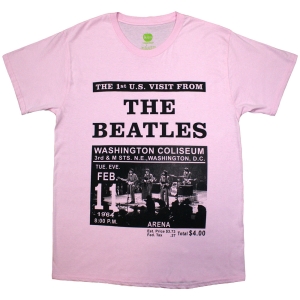 Beatles - Washington 64 Promo Uni Pink T-Shirt in the group MERCHANDISE / T-shirt / Nyheter / Pop-Rock at Bengans Skivbutik AB (5589275r)