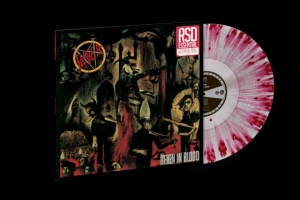 Slayer - Split Seams/Vikt Hörn Reign In Blood (Clear W/Red Splatter) in the group VINYL / Hårdrock at Bengans Skivbutik AB (5589431)