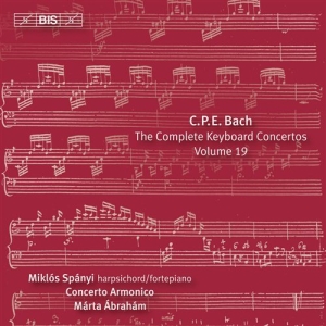 Cpe Bach - Keyboard Concertos Vol 19 in the group CD / Övrigt at Bengans Skivbutik AB (572254)