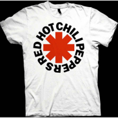 Red Hot Chili Peppers - Red Asterisk Uni Wht T-Shirt