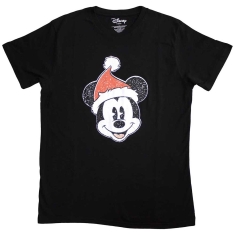 Disney Mickey Mouse - Santa Hat Uni Bl T-Shirt