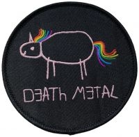 Death Metal - Patch Death Metal Unicorn Black Rou