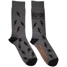 Ac/Dc - Back In Black Bolts Char Socks (Eu 39-45