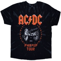 Ac/Dc - Pwr Up Tour 24 Cannon Uni Bl Dip-Dye T-Shirt