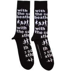 Beatles - With The Beatles Silhouettes Repeat Uni Bl Socks