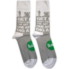 Beatles - Rooftop Silhouettes & Apple Uni Grey Socks