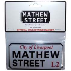 Rock Off - Mathew Street Liverpool Sign Embossed Magnet