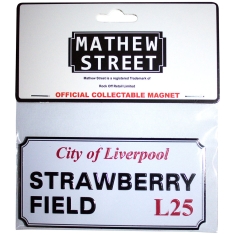 Rock Off - Strawberry Field Liverpool Sign Embossed Magnet