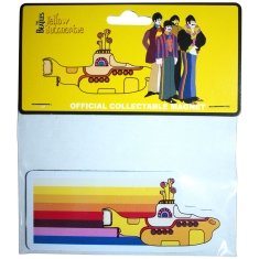 Beatles - Yellow Submarine Coloured Stripes Embossed Magnet