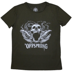 Offspring - Feathered Winged Skull Lady Green T-Shirt