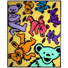 Grateful Dead - Dancing Bears & Lightning Bolts Magnet